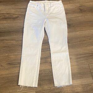 Good American Women's Straight Leg White Jeans